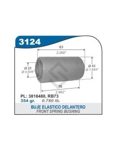 Ch Buje Elasticos Camion Chevrolet - Diam 43mm