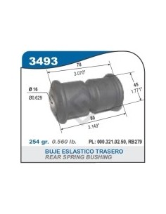 Im Buje Elastico Tras. M.benz Sprinter 97/... - Diam 16mm