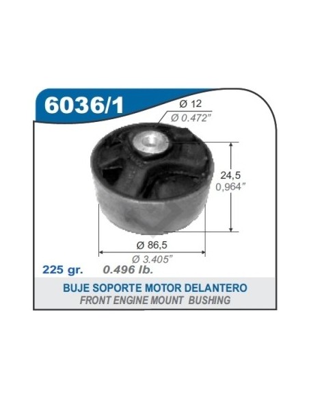 Rt Soporte Motor Tras.central  R.19/clio/megane