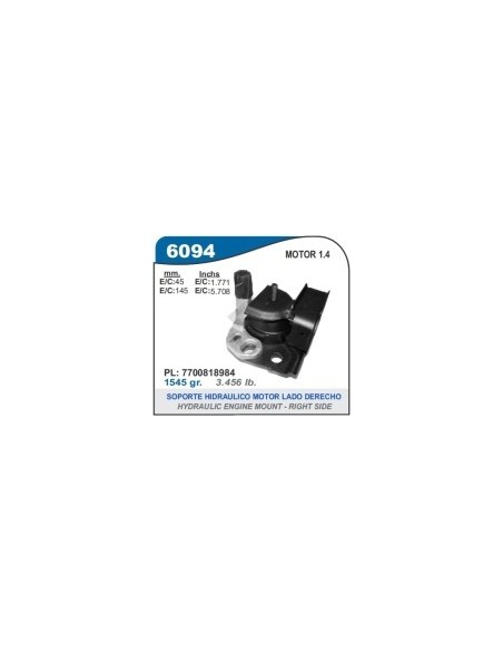 Rt Soporte Motor Hidr.  Del. Der. Clio 1.4 / Express Diesel - C/limitador