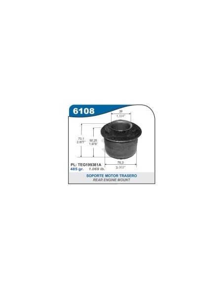 Fd Soporte Motor Tras. Cargo - 39mm