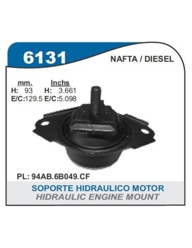 Fd Soporte Motor Del. Escort Nafta/diesel - Hidraulico - Rm12x1.75
