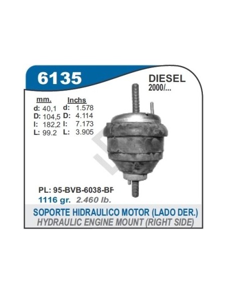 Fd Soporte Motor Hidr. Lado Der. Transit Diesel