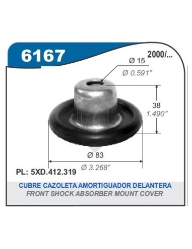 Vw Cubre Cazoleta Amort. Del. Gol 00/...