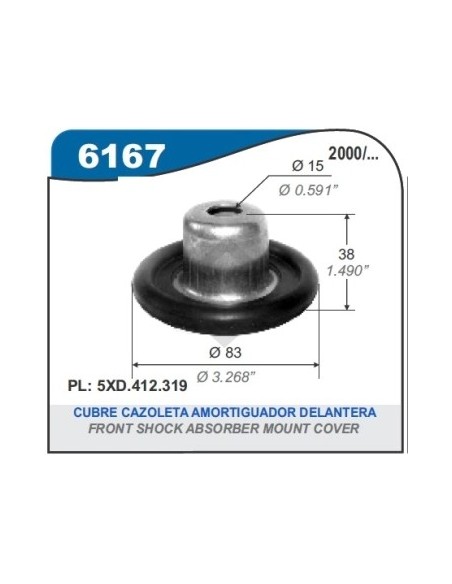 Vw Cubre Cazoleta Amort. Del. Gol 00/...