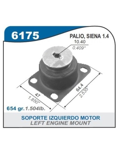 Ft Soporte Motor Izq.  Palio/siena 1.4
