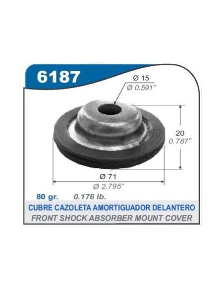 Vw Cubre Cazoleta Sup. Del. Gol / Senda / Saveiro
