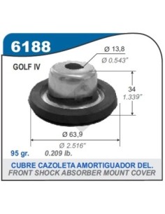 Vw Cubre Cazoleta Sup. Del. Bora / Golf Iv / Gol Trend / Voyage