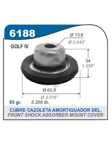 Vw Cubre Cazoleta Sup. Del. Bora / Golf Iv / Gol Trend / Voyage