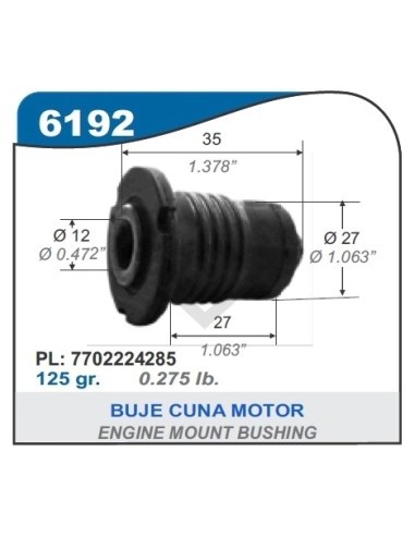 Rt Buje Cuna Motor Kangoo
