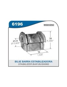 Ft Buje Barra Estab. Doblo 02/... Furgon/palio/siena/strada Weekend 97/... - 22mm Blanca
