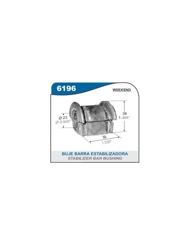 Ft Buje Barra Estab. Doblo 02/... Furgon/palio/siena/strada Weekend 97/... - 22mm Blanca