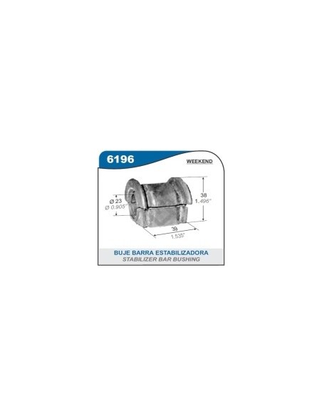 Ft Buje Barra Estab. Doblo 02/... Furgon/palio/siena/strada Weekend 97/... - 22mm Blanca