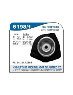 Im Cazoleta Del. Izq. Nissan Tiida 10/ - S/crapodina