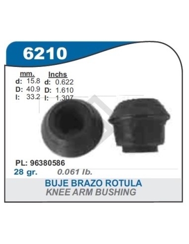 Ch Buje Brazo Rotula Spark / Chery Qq - Goma