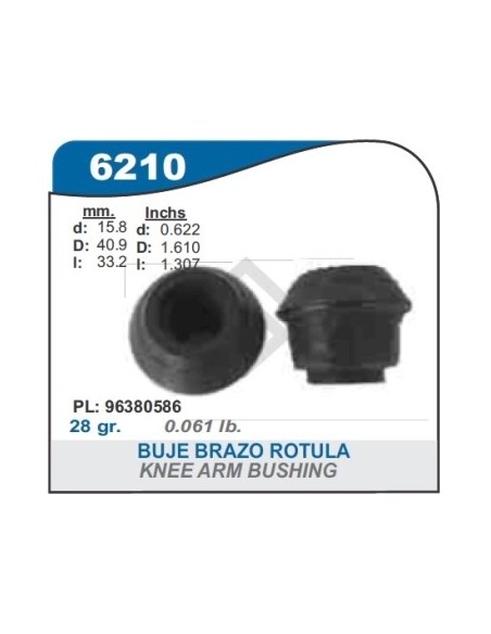 Ch Buje Brazo Rotula Spark / Chery Qq - Goma