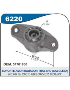 Ft Cazoleta Amort.tras Idea 06/... - Linea 09/... - Grand Siena 13/... - Punto 08/... Cronos 17/...