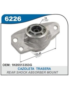 Vw Cazoleta Amort. Tras. Tiguan / Scirocco / Passat / A3