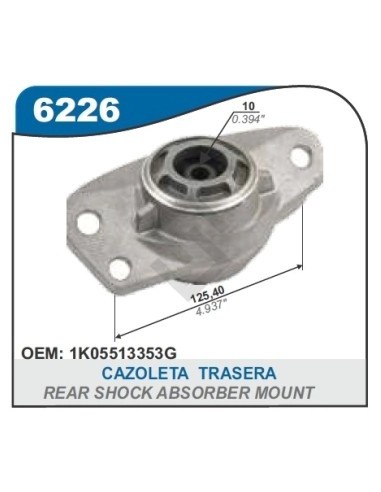 Vw Cazoleta Amort. Tras. Tiguan / Scirocco / Passat / A3
