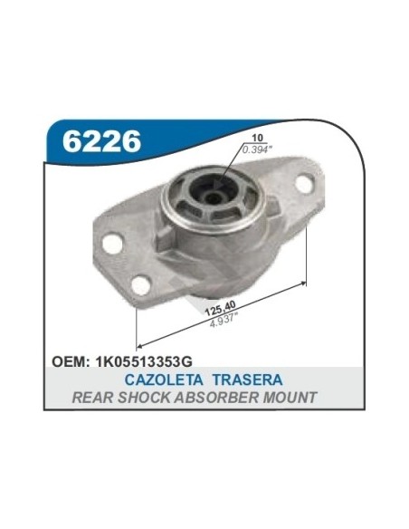 Vw Cazoleta Amort. Tras. Tiguan / Scirocco / Passat / A3