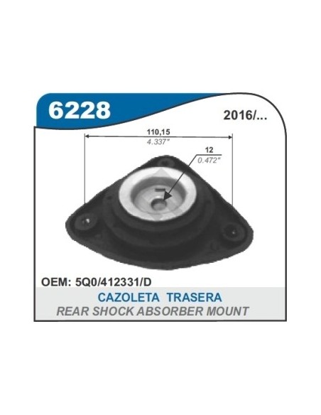 Vw Cazoleta Del. Golf 14/... Audi A3/s3 13/... Tiguan 16/..