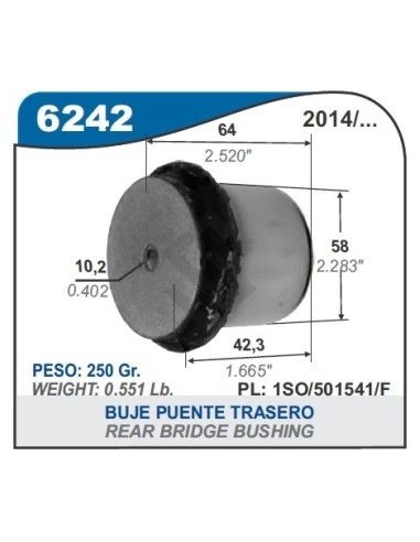 Vw Buje Eje Tras. Up 14/...