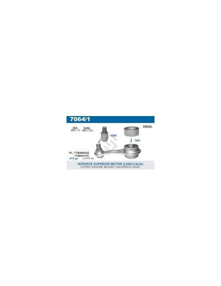 Rt Soporte Motor Sup. Express/clio/r.19 - Diesel - L/caja