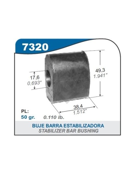 Fd Buje Barra Estab. Falcon - 17mm