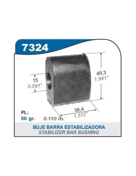 Fd Buje Barra Estab. Falcon - 15mm