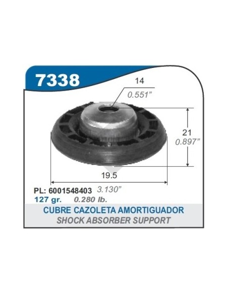 Rt Cubre Cazoleta Sup. Logan/sandero