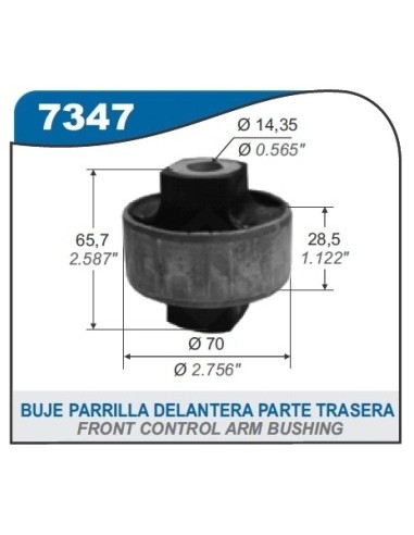 Ft Buje De Parrilla  Susp. Del. Toro - Pte Trasera