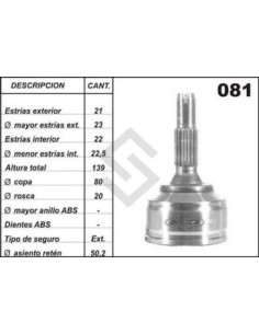 Pg Jta.homoc. P.206 - C/kit - 22 Estrias Interior