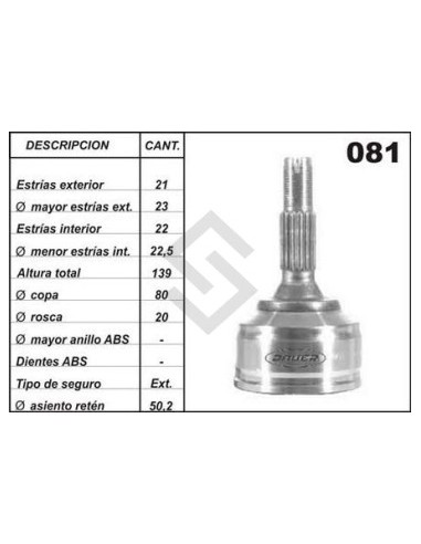 Pg Jta.homoc. P.206 - C/kit - 22 Estrias Interior