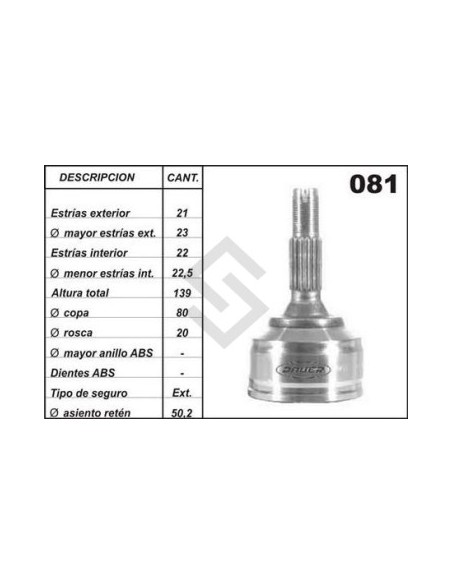 Pg Jta.homoc. P.206 - C/kit - 22 Estrias Interior