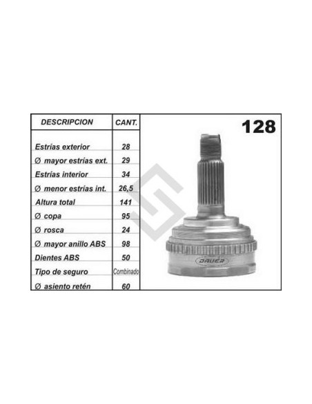Im Jta.homoc. Honda Accord 1.8/2.0 - 89/... - C/abs - C/kit
