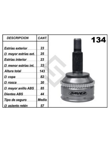 Rt Jta.homoc. Clio Ii / Kangoo C/abs 44 - (23 - 23) - Seg. Med.