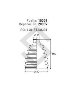 Im Kit Reparac.fuelle S/eje Honda Civic 00/05 / New Civic 06/... / Fit 02/...  - L/rueda