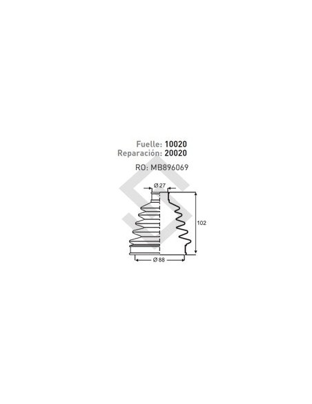 Rt Fuelle S/eje Duster - Kuga 10/... - L/rueda - C/grasa Y Abrazadera