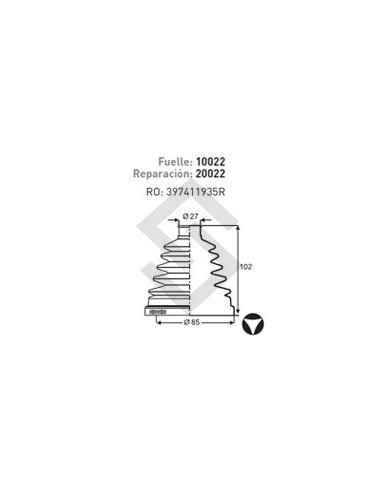 Rt Fuelle S/eje Duster - L/caja C/lobulos Tras. - Kit