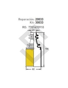 Rt Fuelle S/eje Master 2.5/2.8td - 99/05 - Lado Caja - C/grasa Y Abrazadera