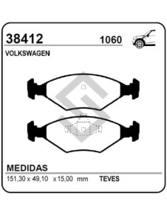 Vw Past. Freno Del. Gol Trend 10/...