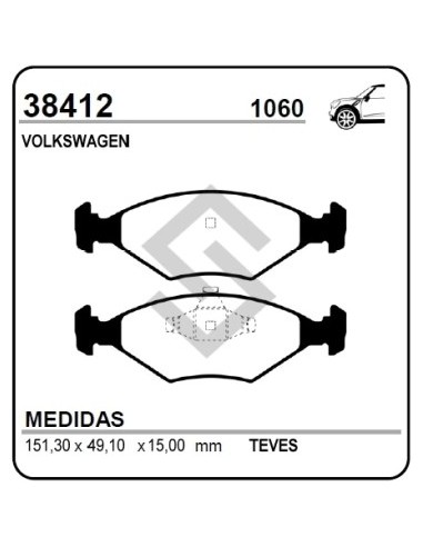 Vw Past. Freno Del. Gol Trend 10/...