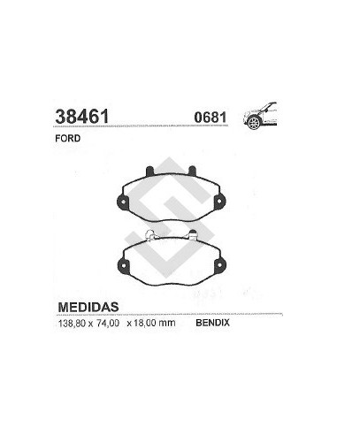 Fd Past. Freno Del. Transit 150-190 99/... (rodado 15)