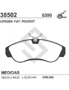 Ct Past. Freno Del. Jumper 27/31/35 1.9d/1.9td/2.0i/2.4d/2.4td 99/...