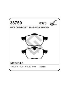 Vr Past. Freno Del. Vectra / Passat / Saab 900
