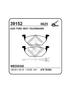 Vr Past. Freno Del. Audi A3/altea/bora/cordoba/cross Fox/fox/golf/ibiza/toledo/suran/suran Cross/leon/new Beetle/vento