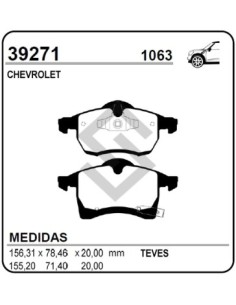 Ch Past. Freno Del. Meriva 1.8 10/... Vectra (aro 15) 10/... Zafira 10/... Astra 10/...