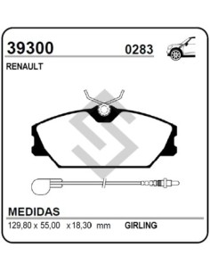 Vr Past. Freno Del. Laguna / Megane / R.19 / Safrane / Scenic 94/98