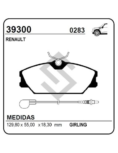 Vr Past. Freno Del. Laguna / Megane / R.19 / Safrane / Scenic 94/98