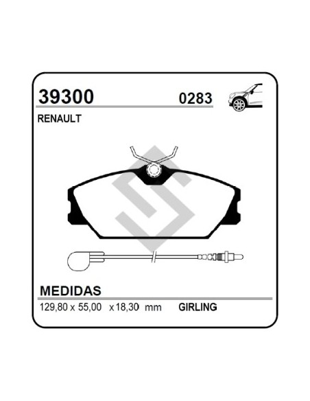Vr Past. Freno Del. Laguna / Megane / R.19 / Safrane / Scenic 94/98